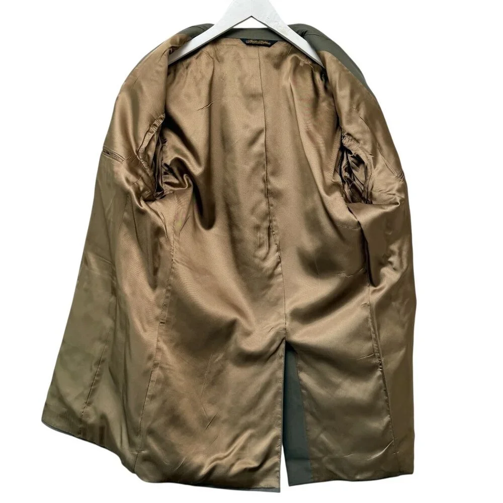 BROOKS BROTHERS  Mens Chino Blazer 41L Olive Green Classic Preppy Jacket